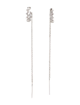 APM Monaco Cubic Zirconia 'Up and Down' Chain Drop Earrings