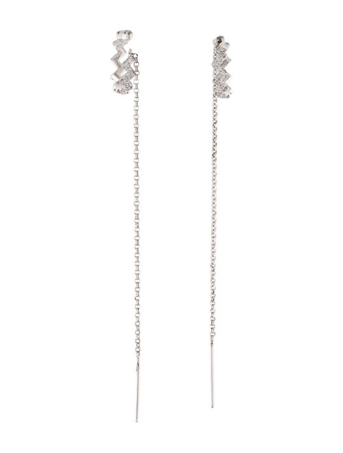 APM Monaco Cubic Zirconia 'Up and Down' Chain Drop Earrings
