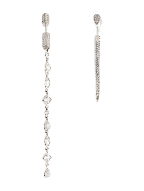 APM Monaco Cubic Zirconia Asymmetrical Drop Earrings