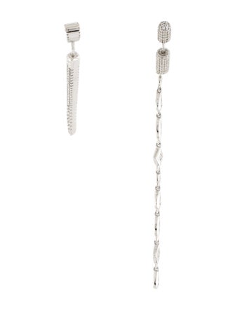 APM Monaco Cubic Zirconia Asymmetrical Drop Earrings