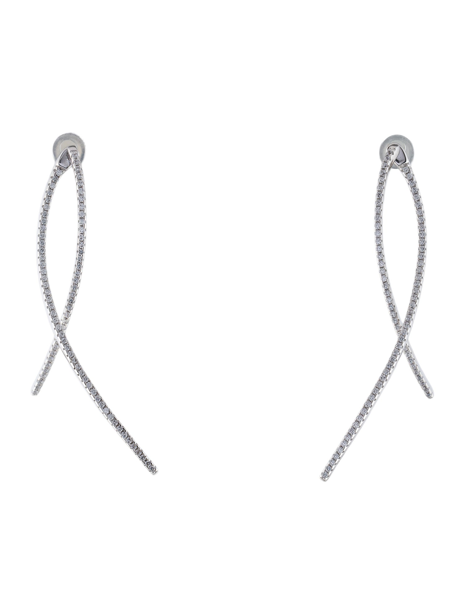 APM Monaco Cubic Zirconia Croisette Geometric Drop Earrings