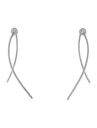 APM Monaco Cubic Zirconia Croisette Geometric Drop Earrings