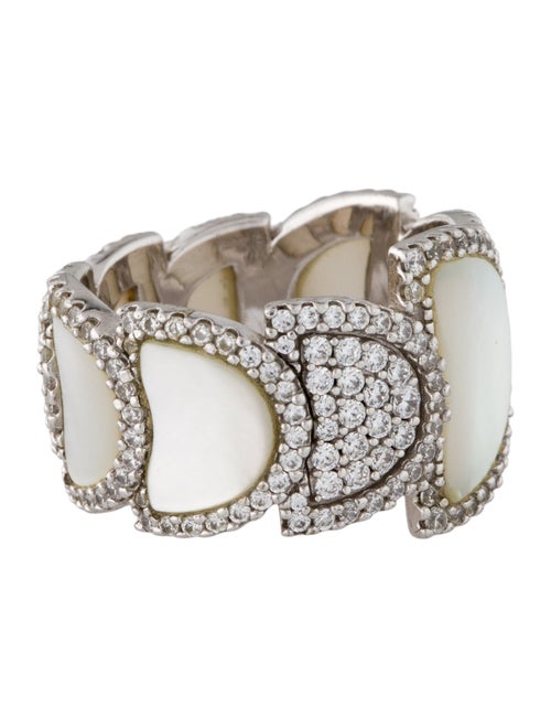 APM Monaco Mother of Pearl & Cubic Zirconia Band