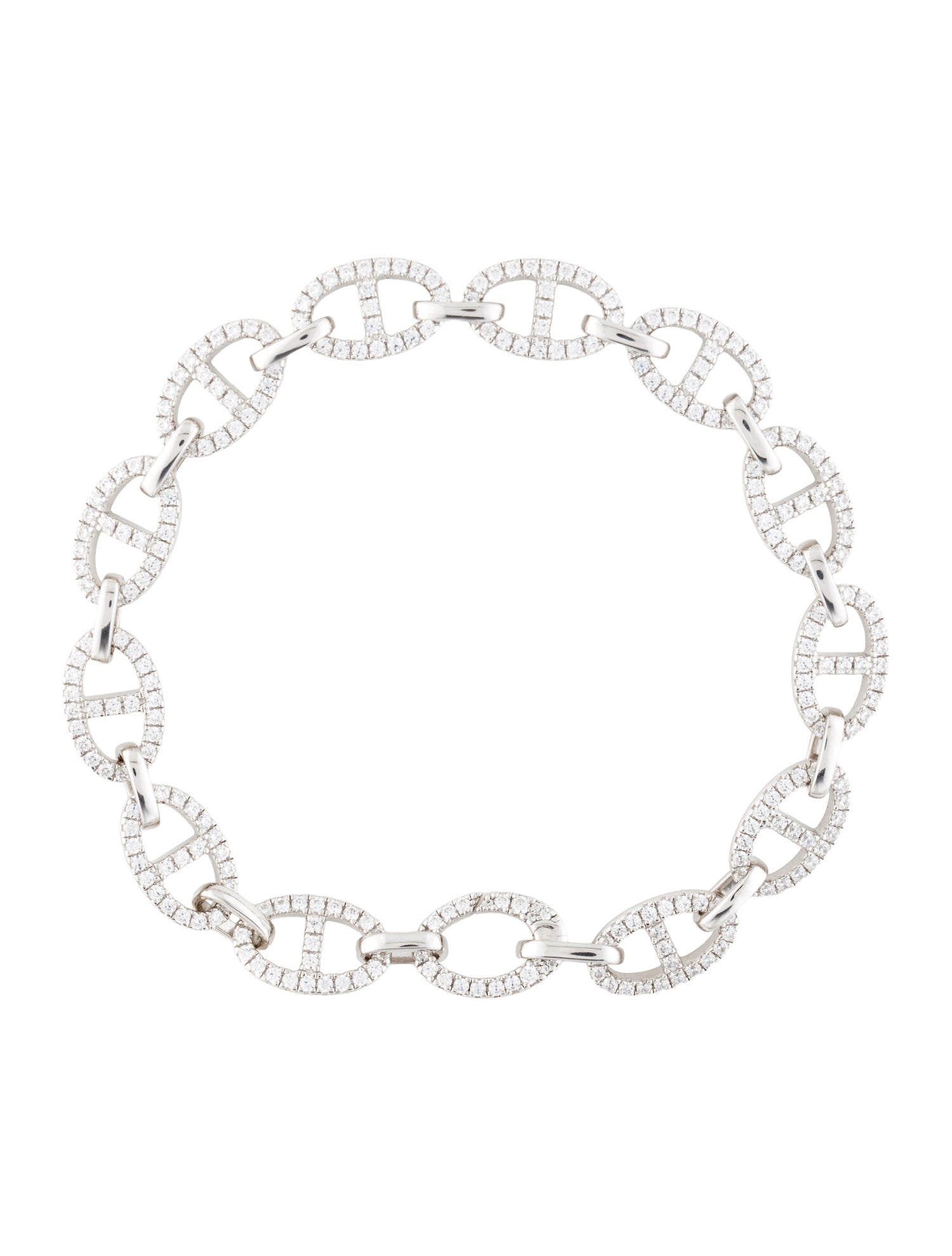 APM Monaco Crystal Maille Marine Chain Bracelet