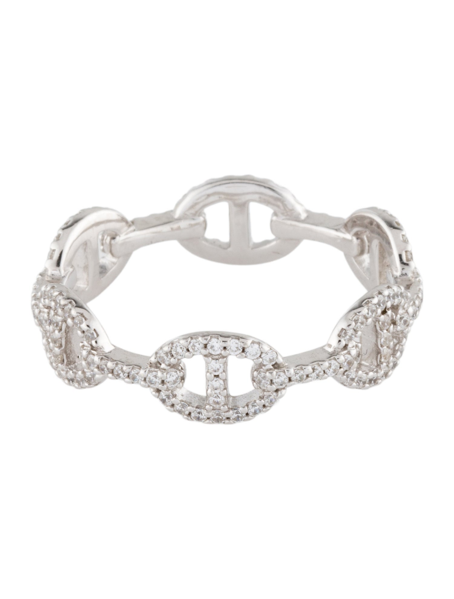 APM Monaco Crystal Maille Marine Ring