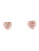 APM Monaco Mother of Pearl & Cubic Zirconia Heart Stud Earrings