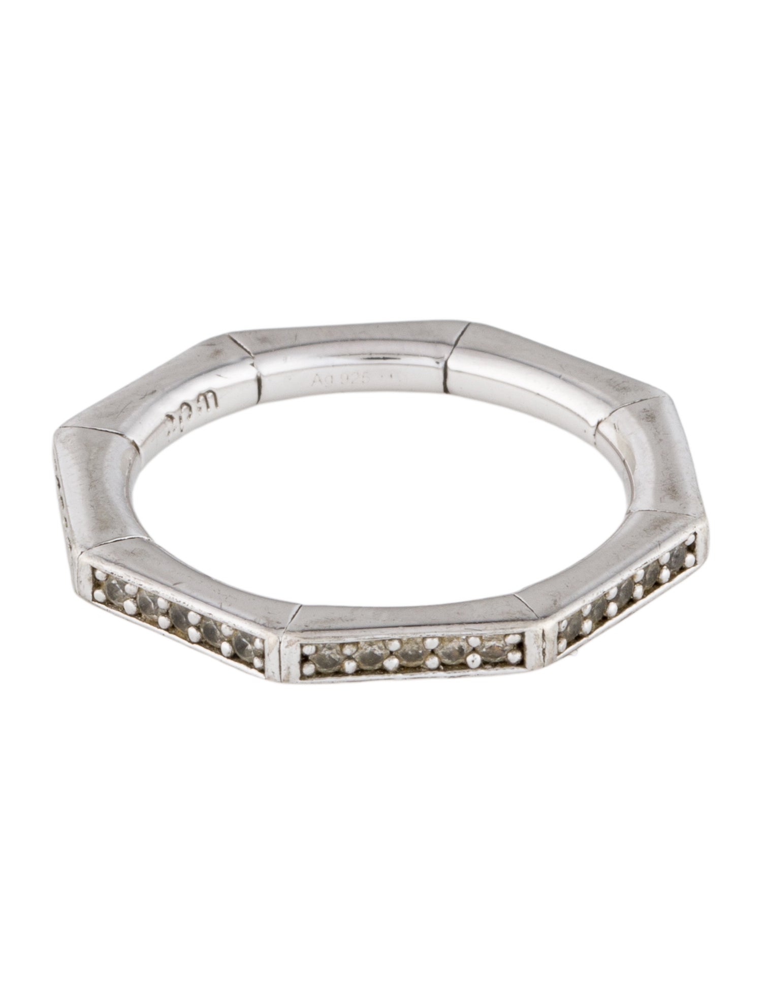 APM Monaco Crystal Octagon Band Ring