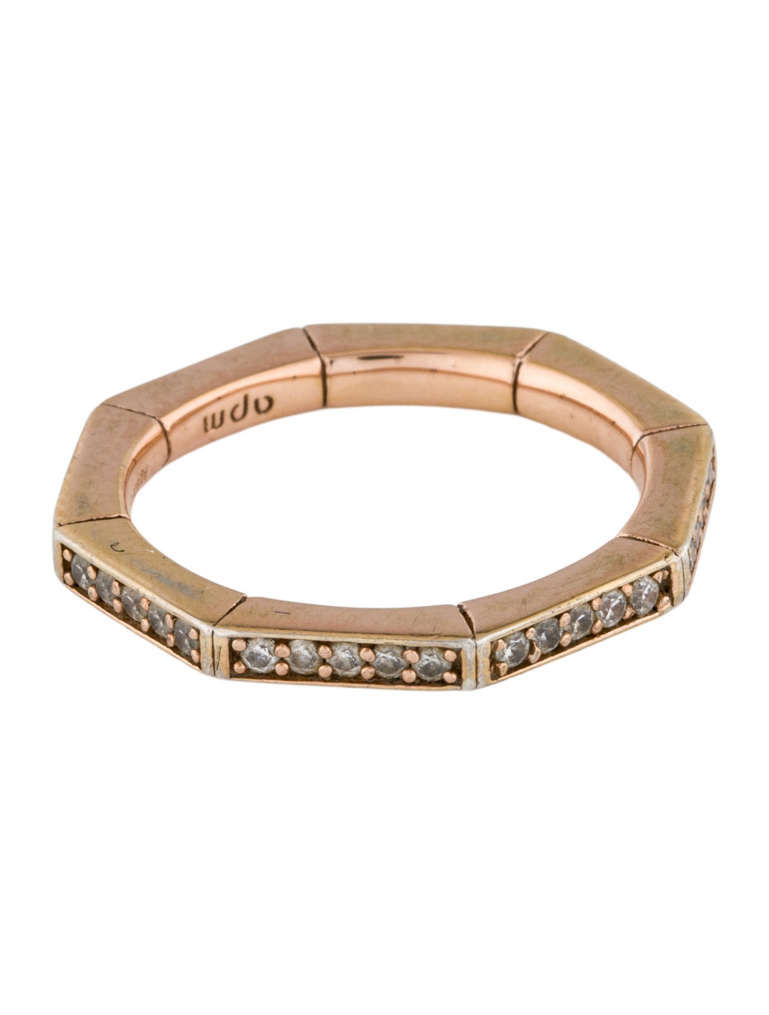 APM Monaco Crystal Octagon Band Ring