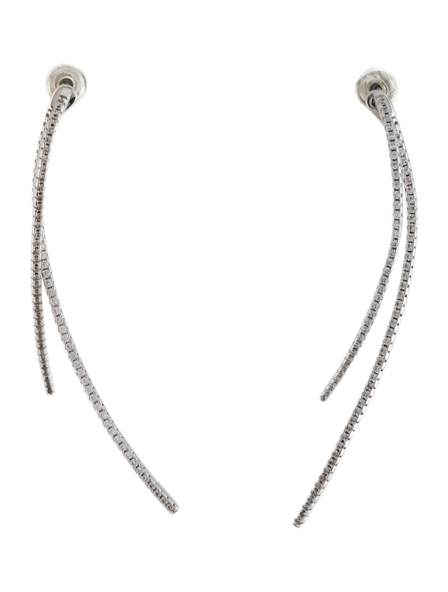 APM Monaco Cubic Zirconia Paved Geometric Ear Jackets