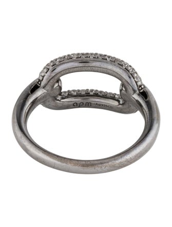 APM Monaco Crystal Yacht Club Chain Link Cocktail Ring