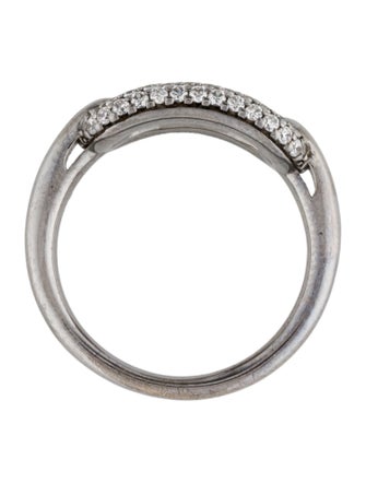 APM Monaco Crystal Yacht Club Chain Link Cocktail Ring