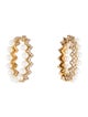 APM Monaco Pearl & Cubic Zirconia Up and Down Hoop Earrings