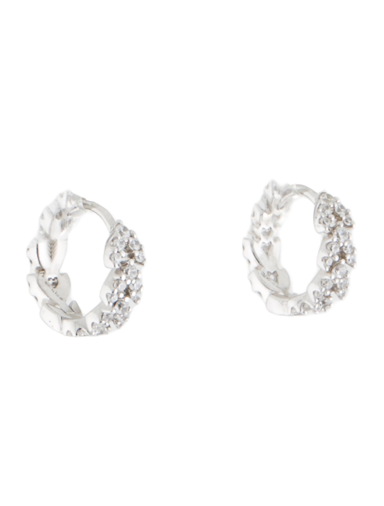 APM Monaco Cubic Zirconia Huggie Earrings