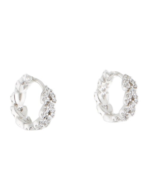 APM Monaco Cubic Zirconia Huggie Earrings