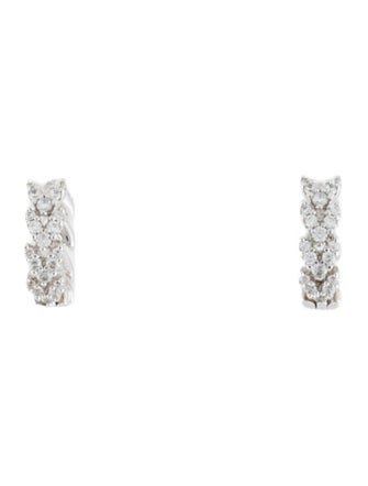 APM Monaco Cubic Zirconia Huggie Earrings