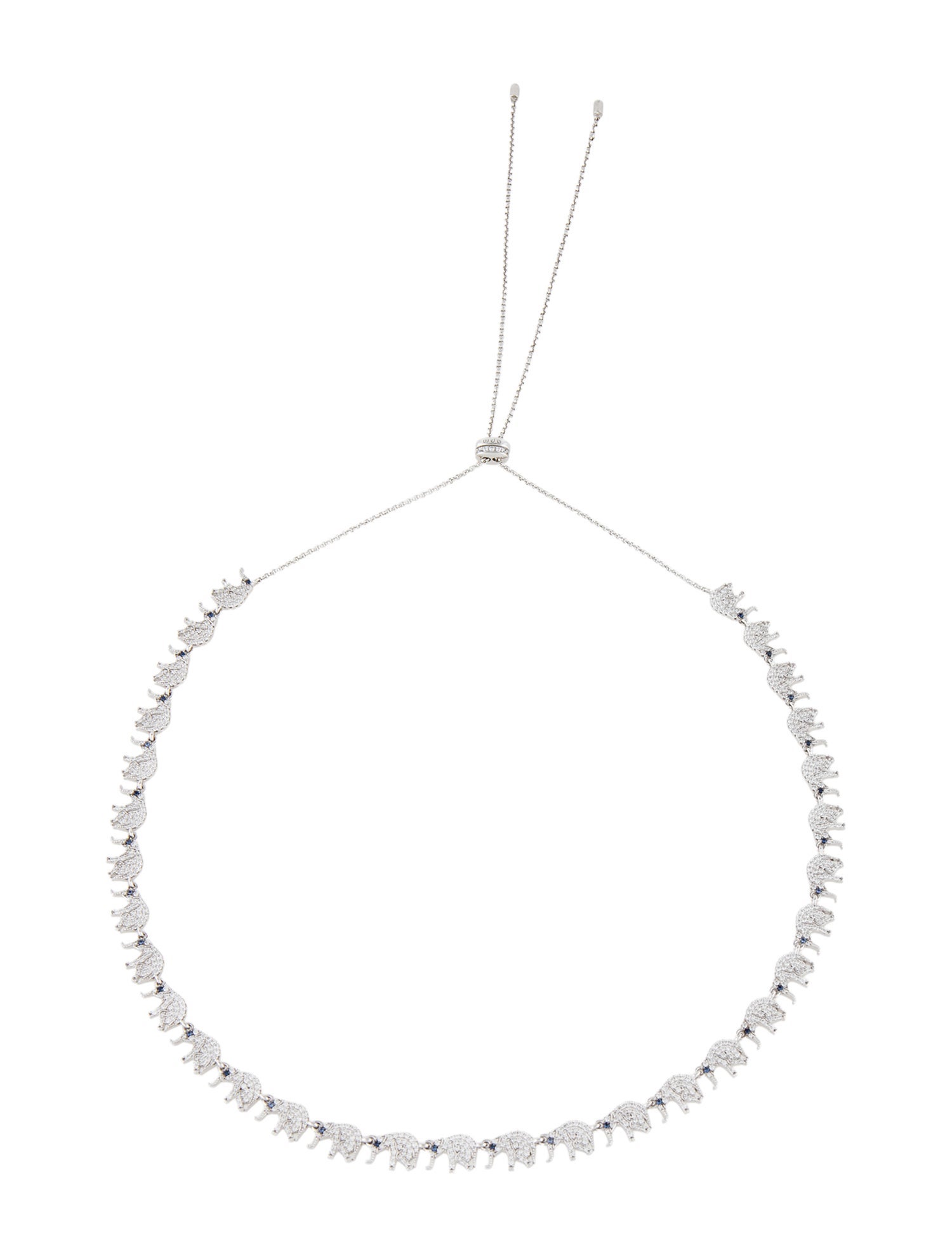 APM Monaco Cubic Zirconia Equilibre Elephant Adjustable Necklace