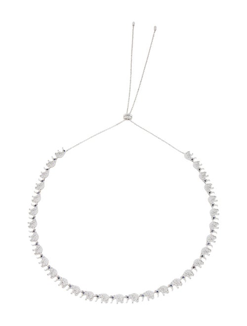 APM Monaco Cubic Zirconia Equilibre Elephant Adjustable Necklace