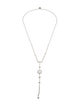 APM Monaco Mother Of Pearl,Pearl & Cubic Zirconia Adjustable Lavalier Necklace