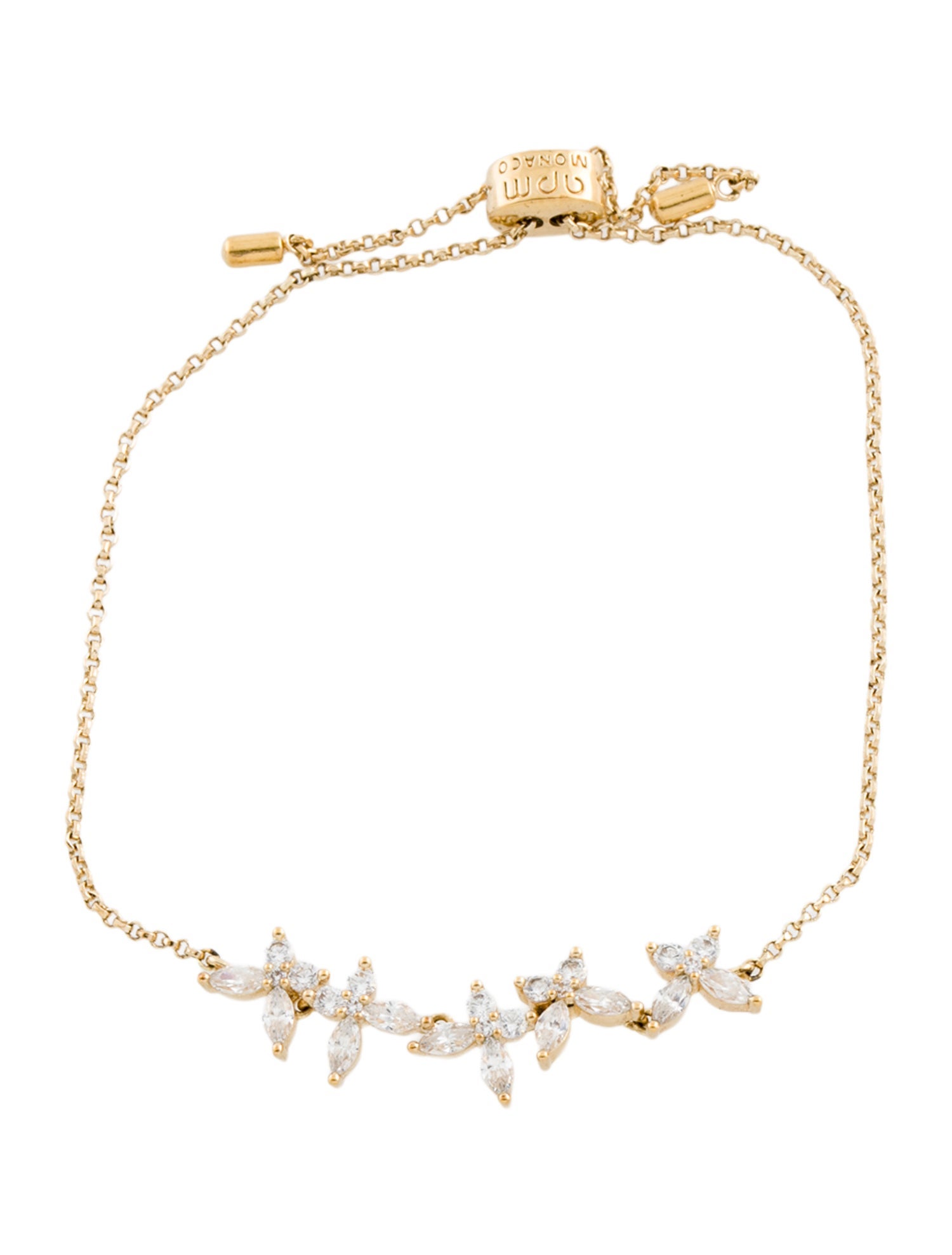 APM Monaco Cubic Zirconia Festival Butterflies Adjustable Bracelet