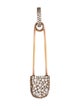 APM Monaco Crystal Safety Pin Single Drop Earring
