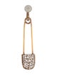 APM Monaco Crystal Safety Pin Single Drop Earring