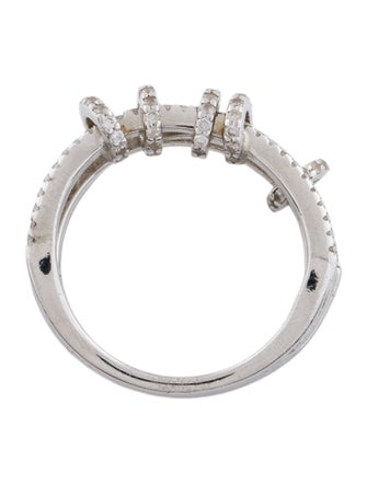 APM Monaco Crystal Triple Sliding Hoop Ring
