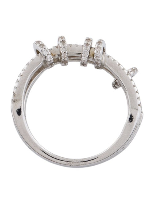 APM Monaco Crystal Triple Sliding Hoop Ring