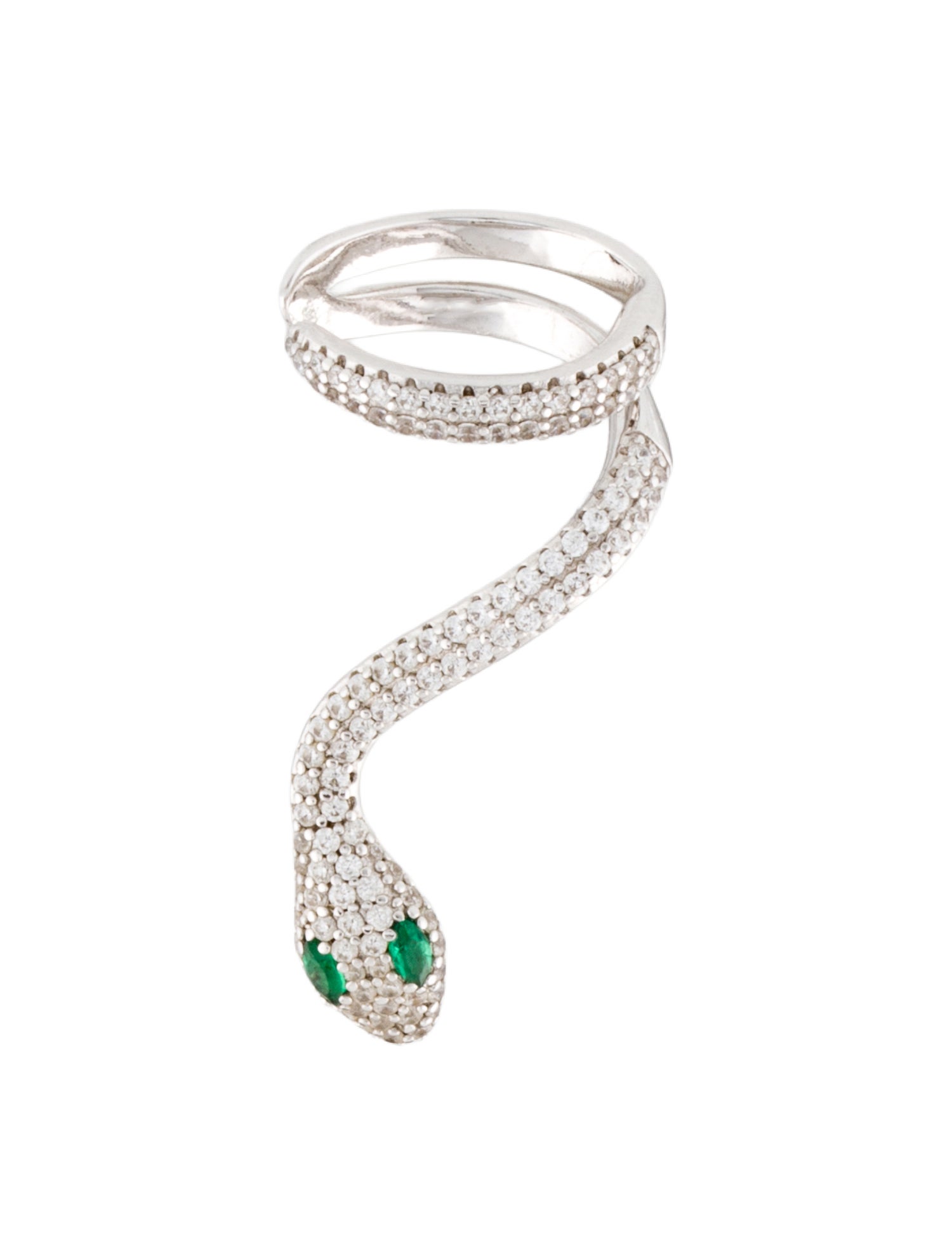 APM Monaco Crystal Kaa Snake Ear Cuff