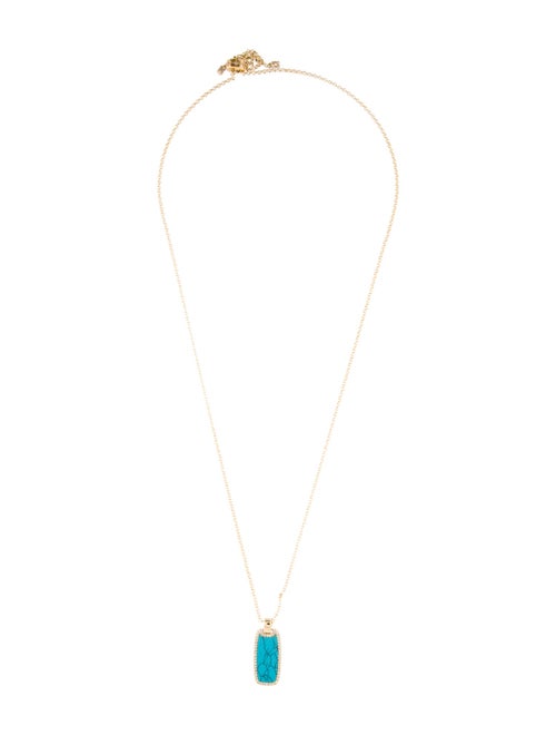 APM Monaco Dyed Magnesite & Cubic Zirconia Pendant Necklace