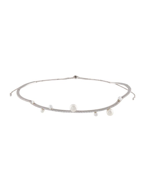APM Monaco Pearl & Cubic Zirconia Choker Necklace
