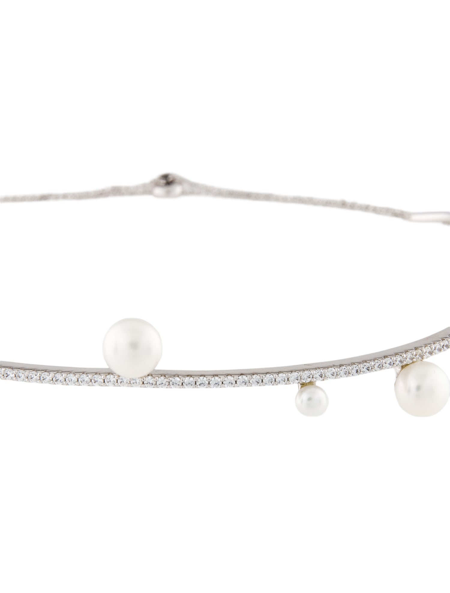 APM Monaco Pearl & Cubic Zirconia Choker Necklace