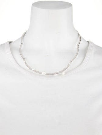 APM Monaco Pearl & Cubic Zirconia Choker Necklace