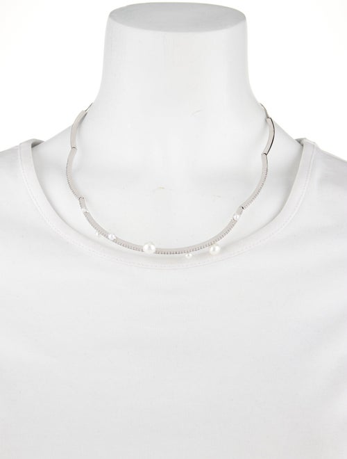 APM Monaco Pearl & Cubic Zirconia Choker Necklace