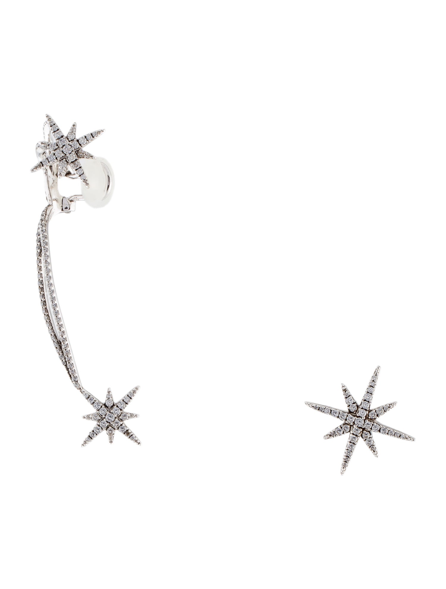 APM Monaco Crystal Double Météorites Asymmetric Earrings