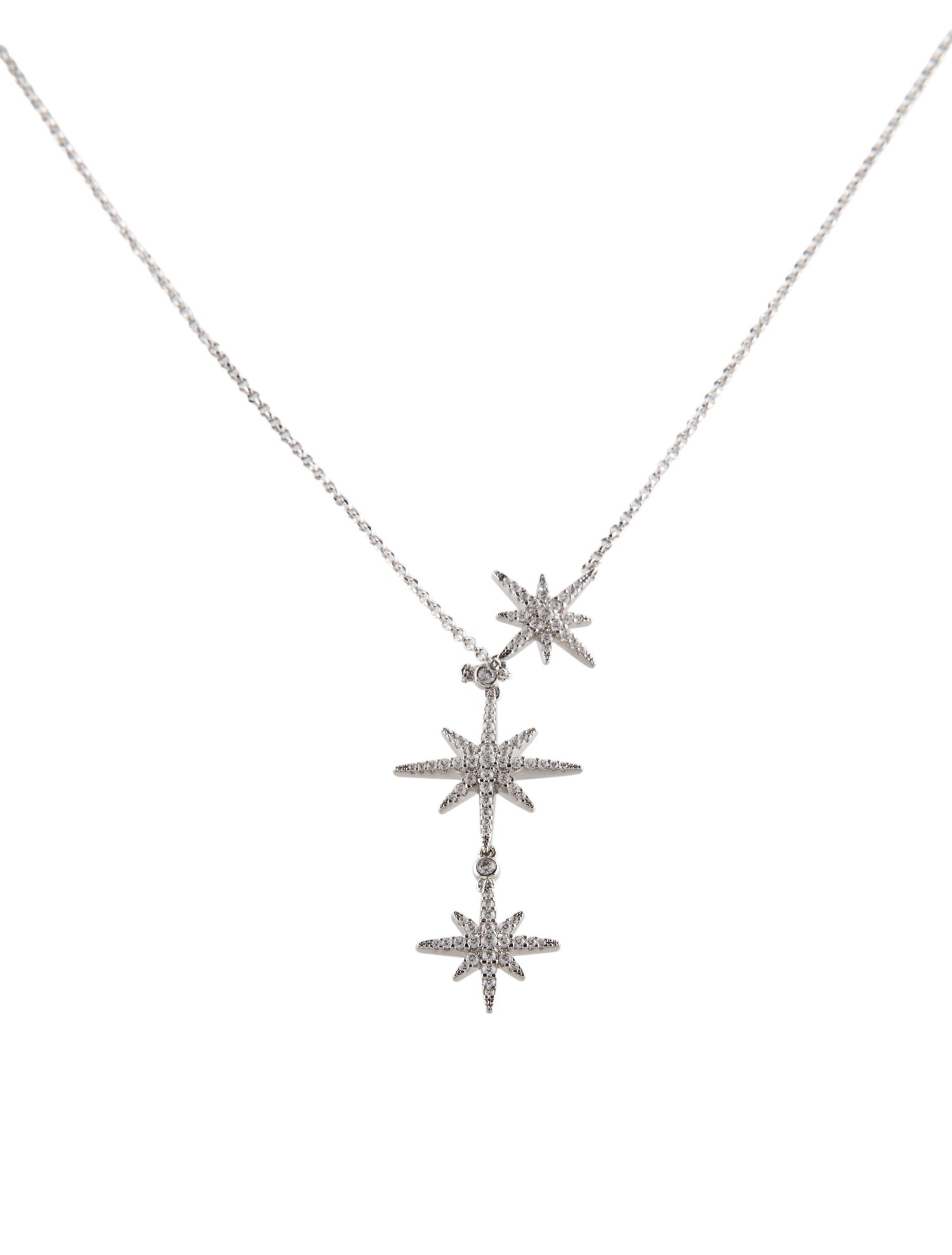 APM Monaco Cubic Zirconia Triple Météorites Adjustable Necklace