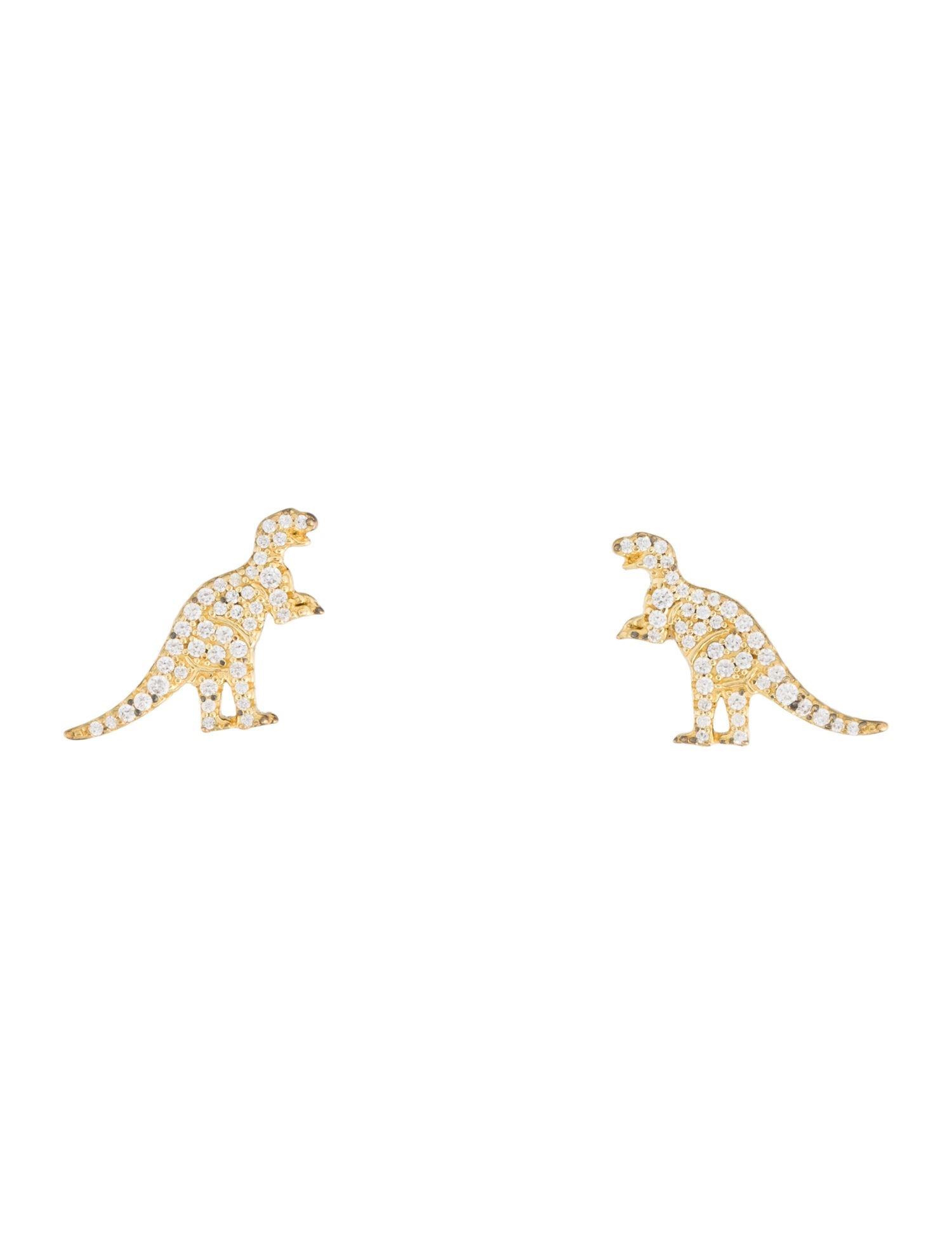 APM Monaco Cubic Zirconia Rexy Dinosaur Stud Earrings