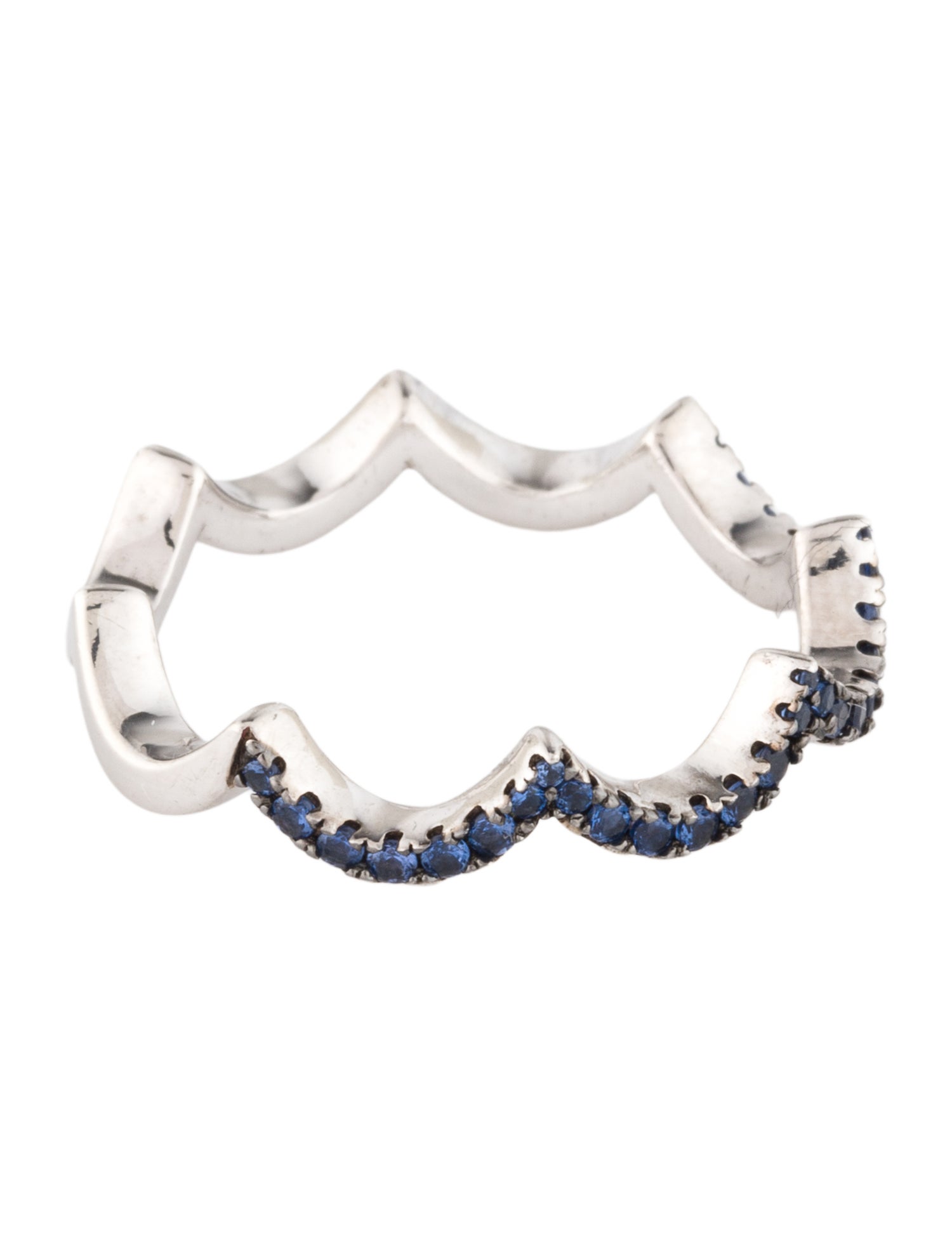 APM Monaco Cubic Zirconia Wavy Ring