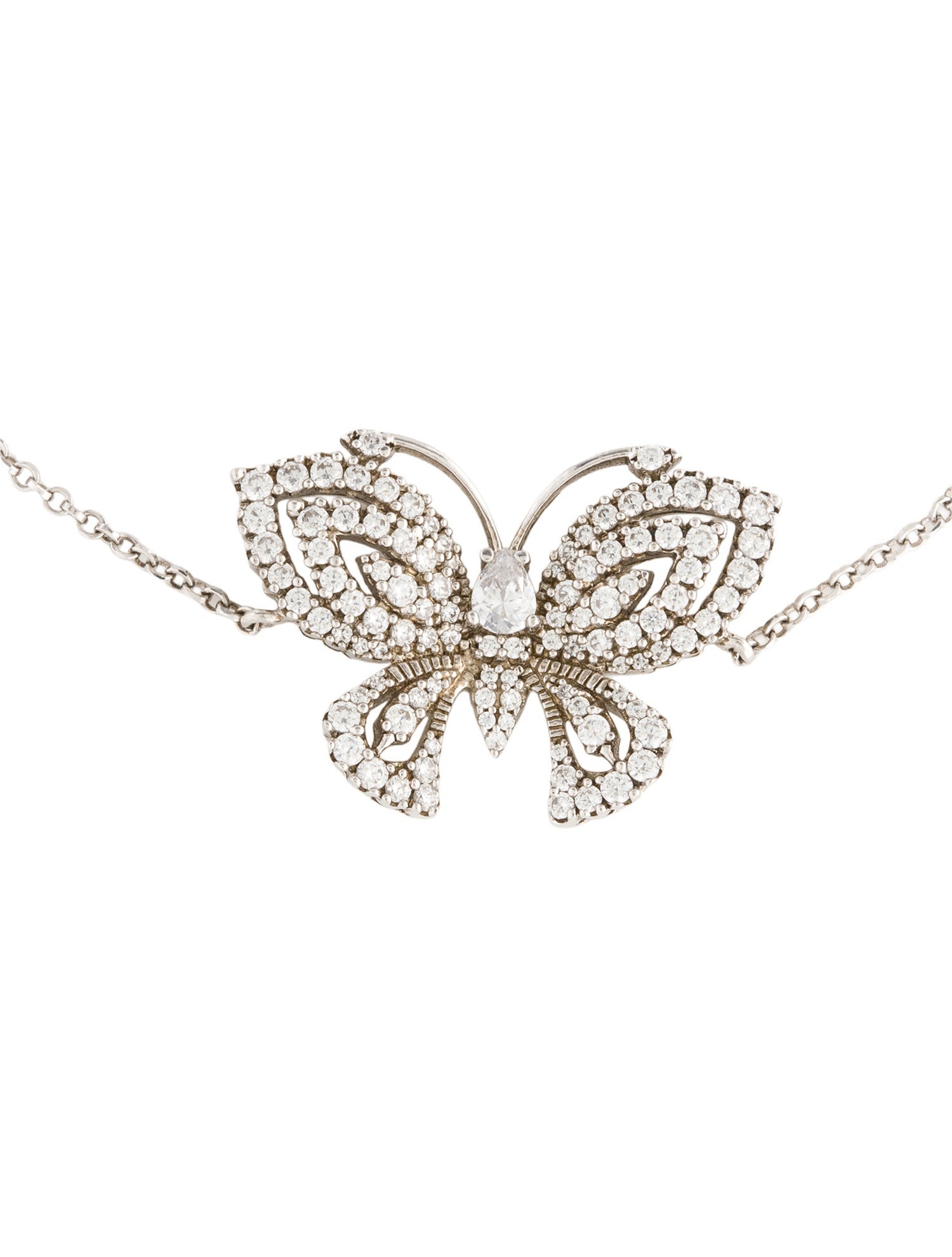 APM Monaco Cubic Zirconia Butterfly Link Bracelet