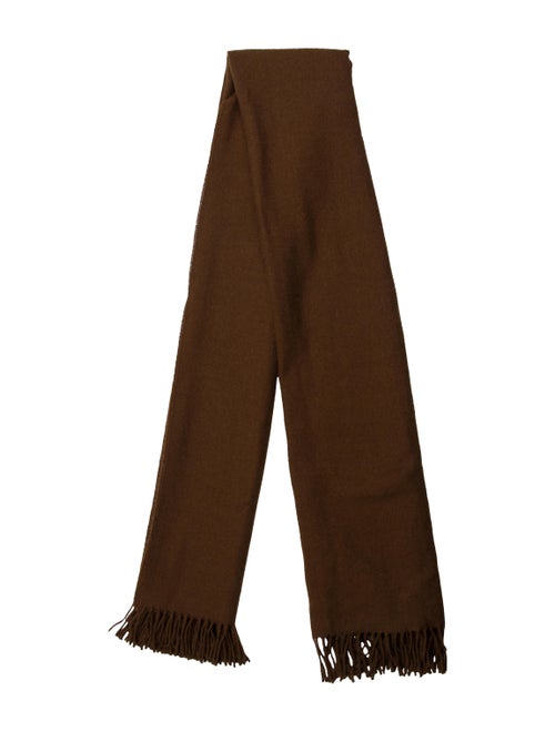 Alicia Adams Alpaca Baby Alpaca Fringe Scarf Brown