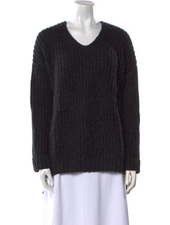 Alicia Adams Alpaca Alpaca V-Neck Sweater