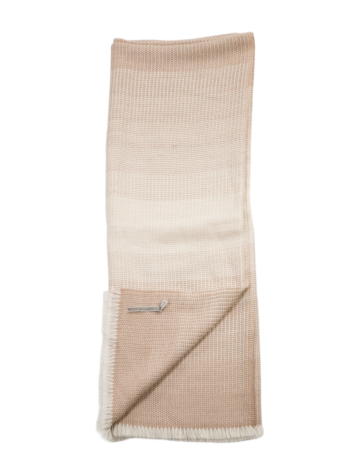 Alicia Adams Alpaca Two-Tone Woven Baby Alpaca Throw Blanket