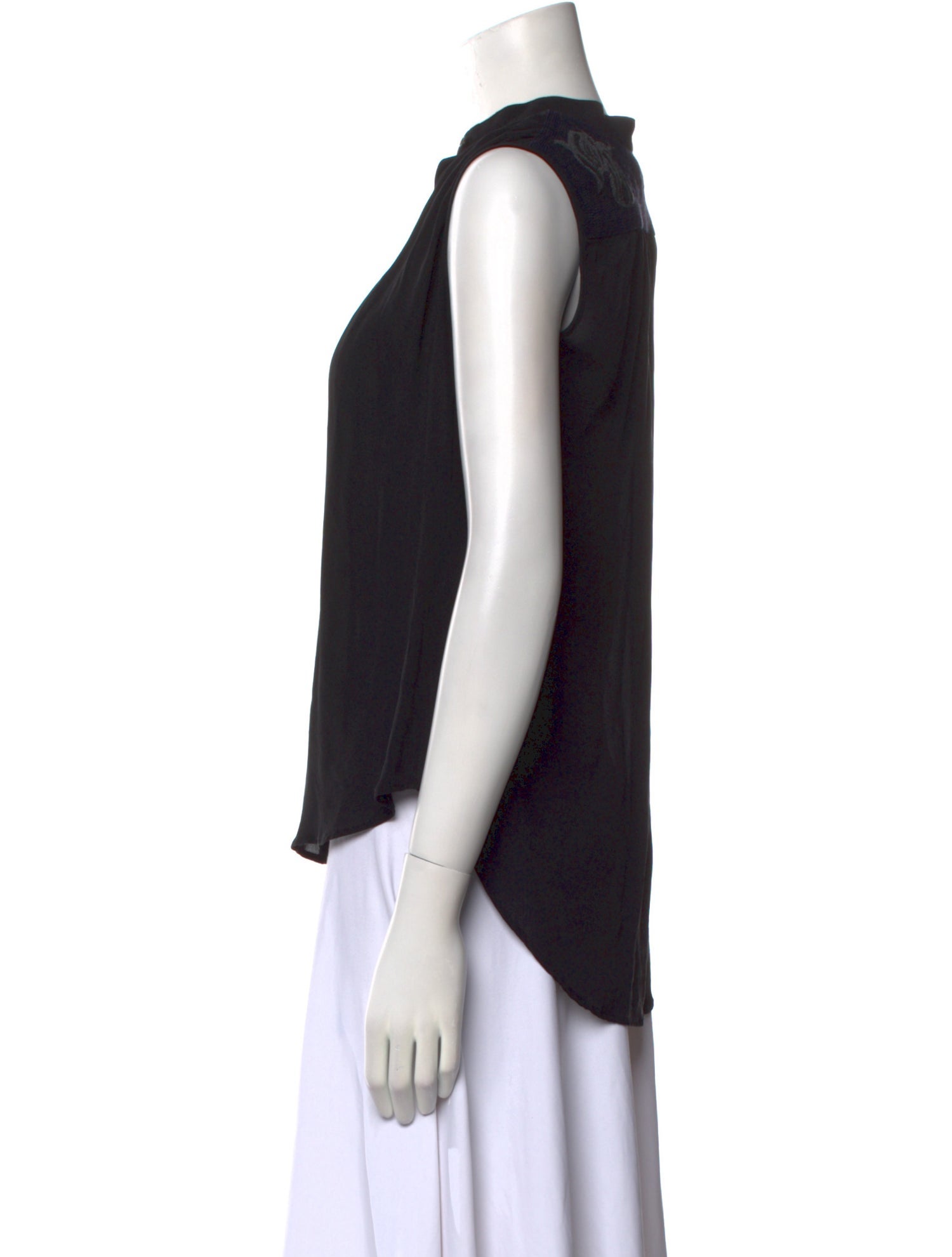 Les Aperizes Silk V-Neck Blouse