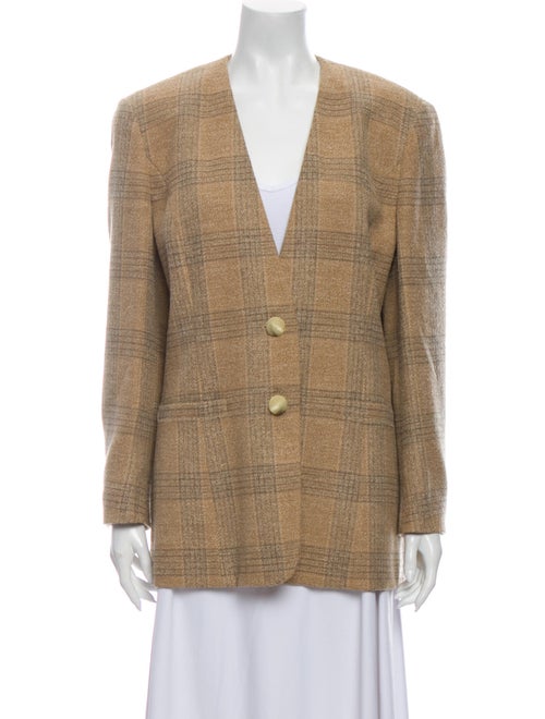 Aquascutum Plaid Print Blazer