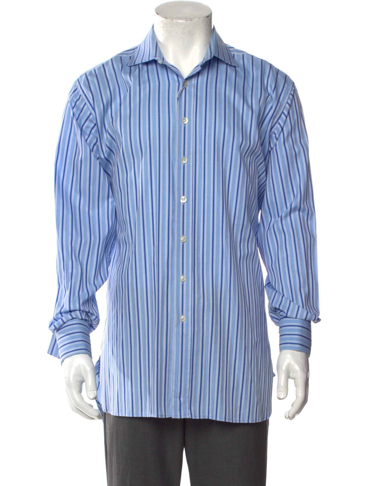 Aquascutum Striped Long Sleeve Dress Shirt