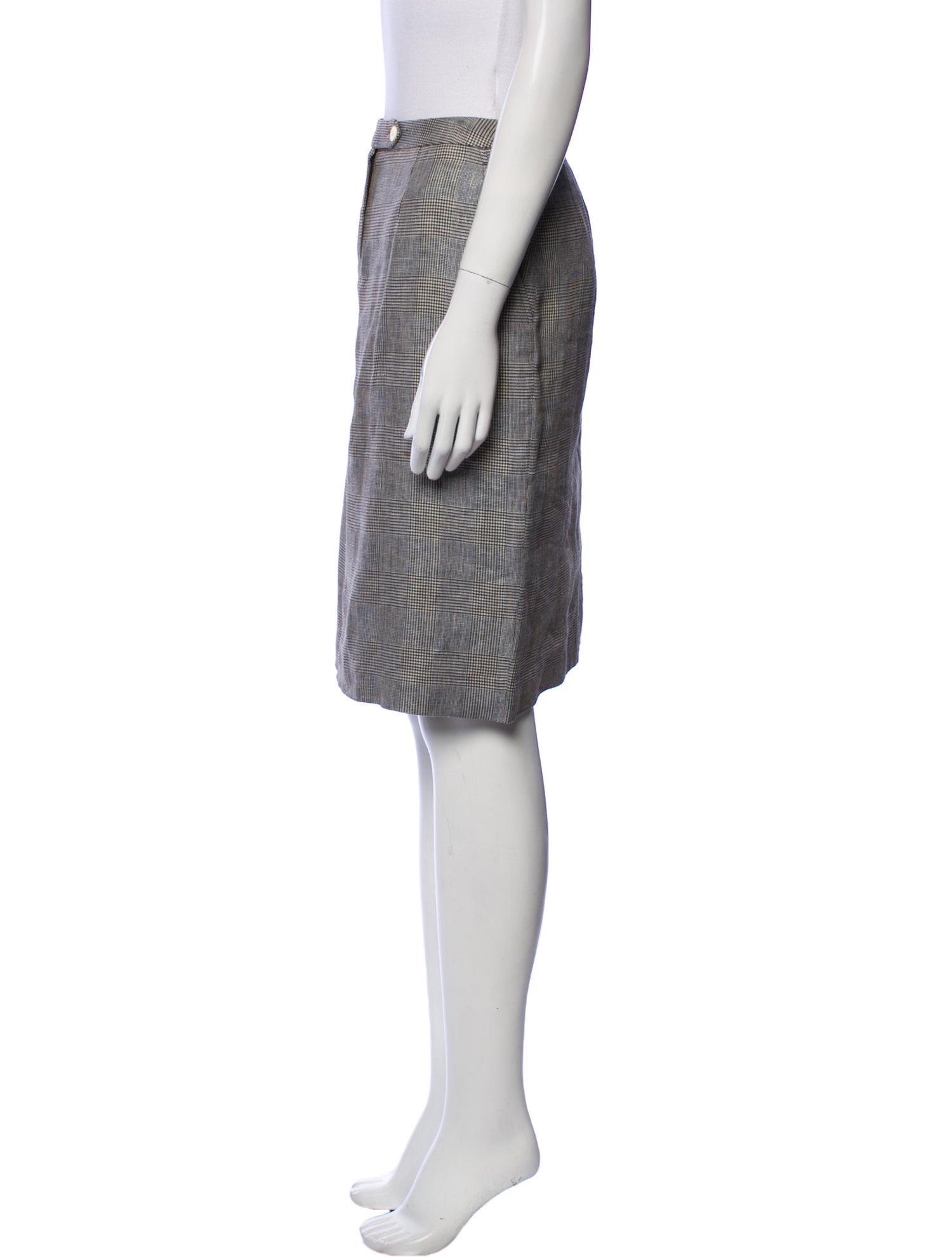 Aquascutum Plaid Print Knee-Length Skirt