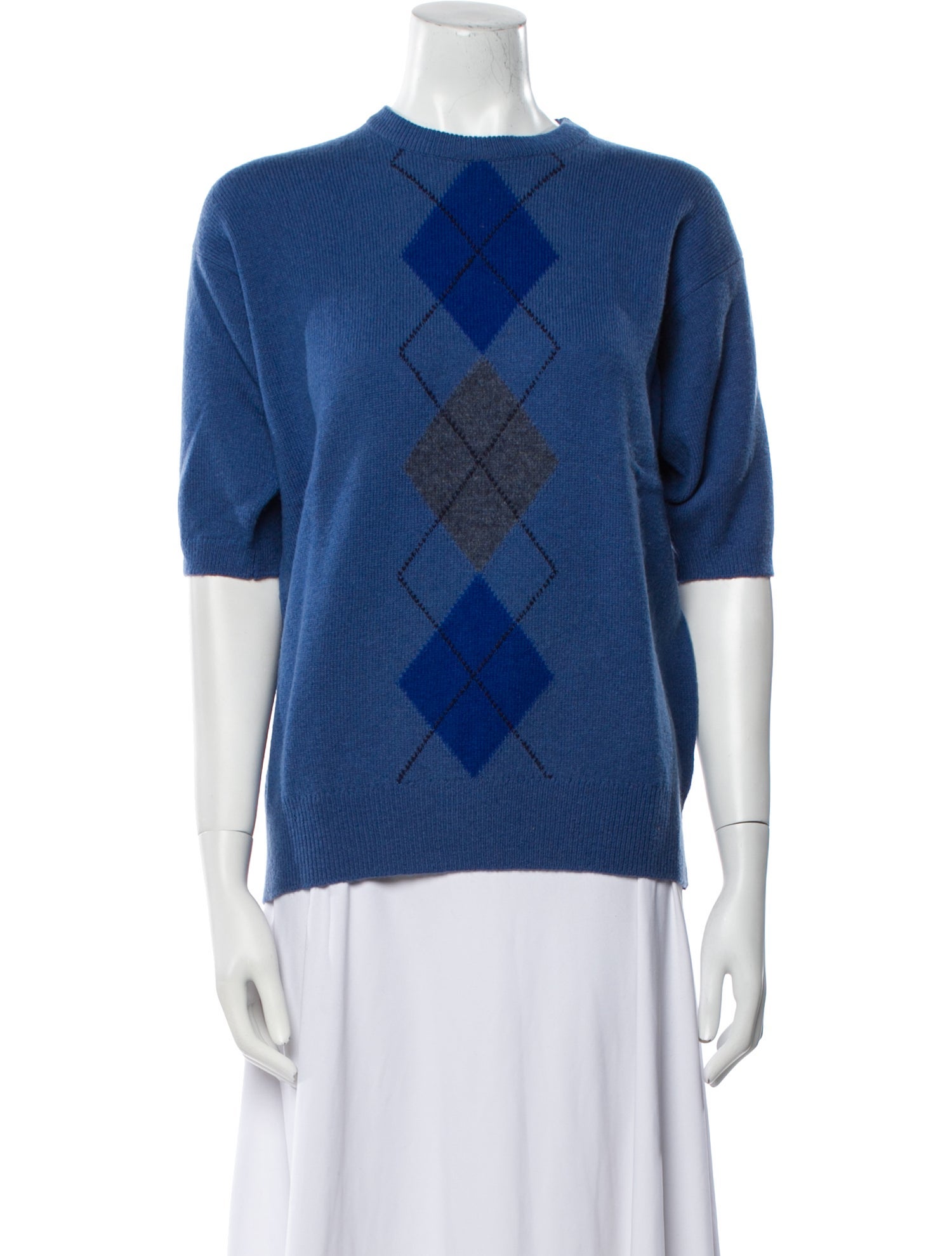 Aquascutum Wool Printed Sweater w/ Tags