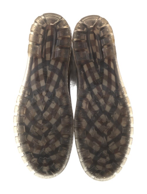 Aquascutum Rubber Plaid Print Rain Boots