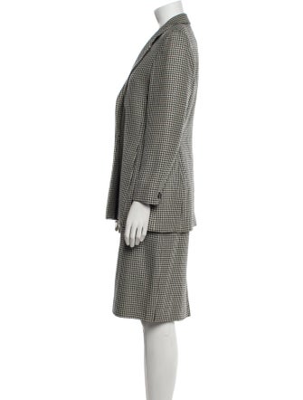 Aquascutum Houndstooth Print Skirt Set