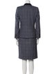 Aquascutum Wool Colorblock Pattern Skirt Suit
