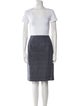 Aquascutum Wool Colorblock Pattern Skirt Suit
